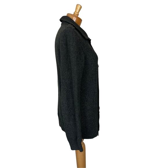 H&M Ribbed Double Breasted Long Sleeve Tunic Length Heather Green Size Small - Picture 4 of 10